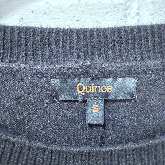 Quince NWT Mongolian Cashmere Maternity Batwing Sweater Black Small Quiet Luxury - Picture 11 of 16